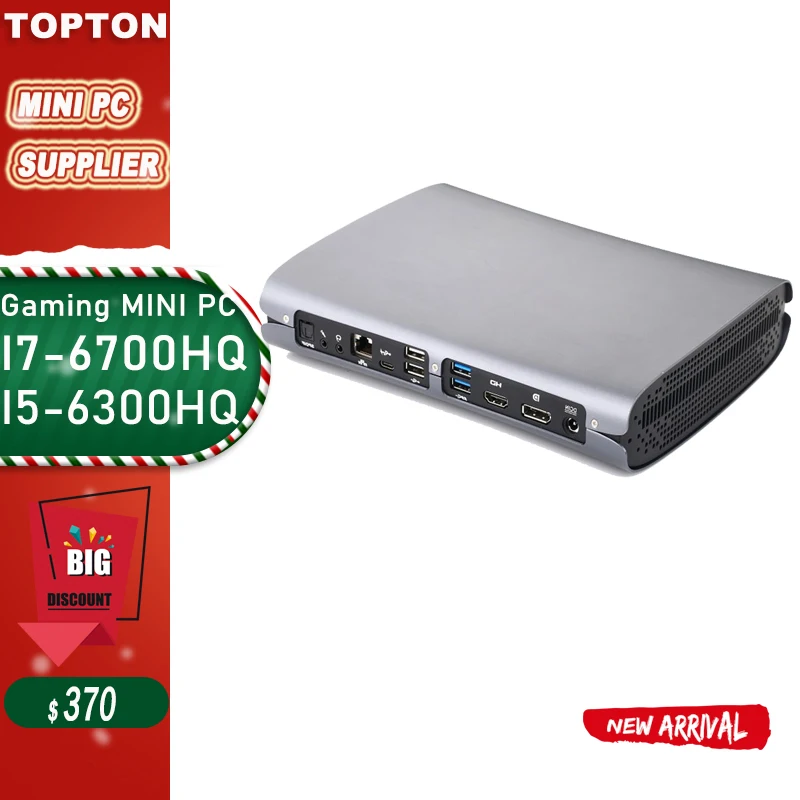 Topton Топ игровой компьютер мини ПК Intel четырехъядерный i7 6700HQ i5 6300HQ GTX 960M GDDR5 4 Гб Ram HDMI+ DP+ type C S/PDIF 5G Wifi