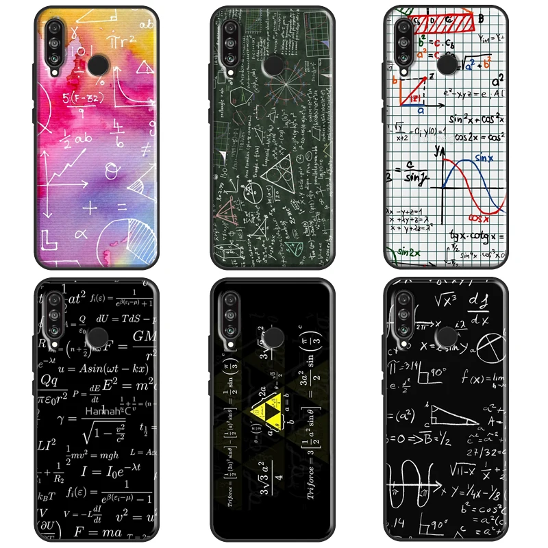 Funny Math Formulas Equations For Huawei P30 Lite P10 P40 P20 Pro P Smart 2019 Z Case For Huawei Mate 20 10 Lite Cover