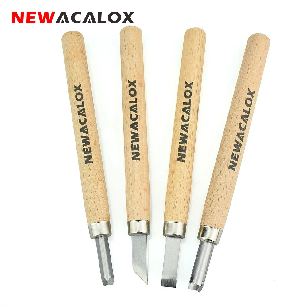 NEWACALOX 4 шт. резчик по дереву нож для резки ручной инструмент резьбы долото дерева