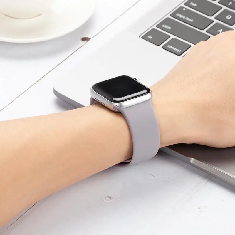 Ремешок для Apple Watch 38 мм 40 мм 42 мм 44 мм силиконовый ремешок IWatch Замена для Apple Watch серии 4,3, 2 38 мм 44 мм 81009