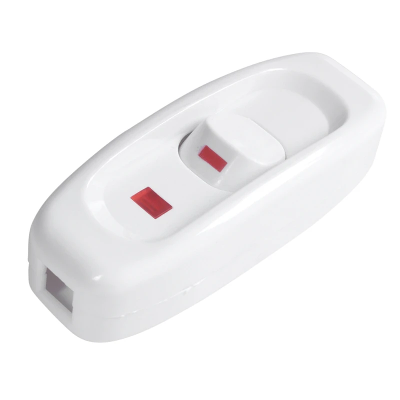 

Compact White Plastic In-Line Cord Light Lamp Switch