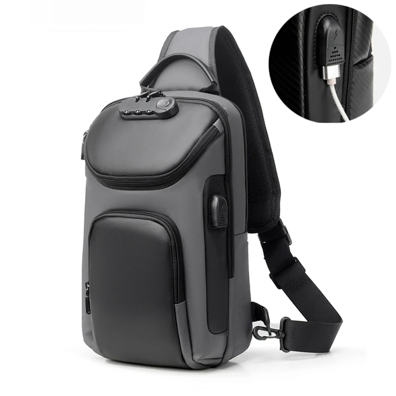 

Oxford Men Backpack Rucksack Chest Pack Shoulder Bag Anti-theft Short Trip Travel Waterproof Male Daypack Messenger Bag Knapsack