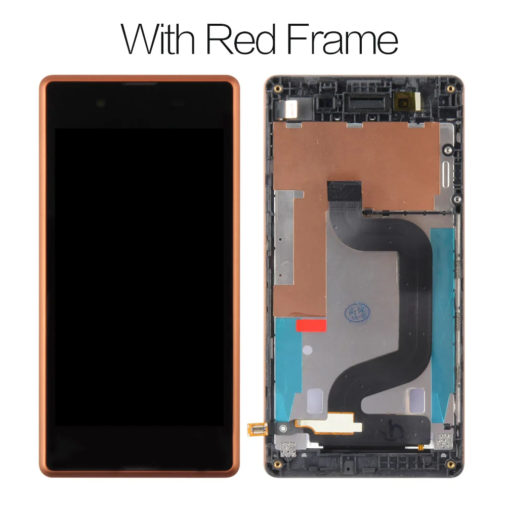 With Red Frame Протестированный 4,5 ''854x480 дисплей для SONY Xpeira E3 ЖК сенсорный экран дигитайзер дисплей для SONY Xperia E3 lcd D2203 - Цвет: With Red Frame