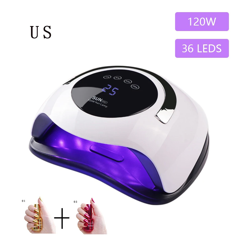 Лампа для маникюра светодиодный Сушилка для ногтей 120W USB гелевая лампа для ногтей, осушающая лампа для гель Лаки с лак для ногтей Авто Маникюр Сенсор - Цвет: 05