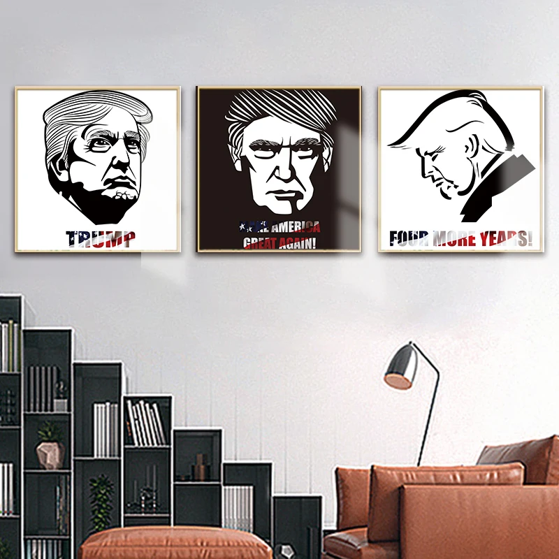 Художественный мультфильм Дональд Трамп стена искусство картина президент