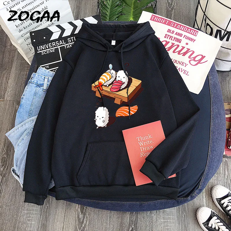 

ZOGAA Hoodies Men Sushi Food Creative Sweater Young Boys Girls Cute Fashion Plus Size Spring Autumn Male Sweatshirts Leisure Hot
