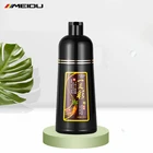 Постоянная быстрая краска для волос, цветной шампунь для красного, коричневого, черного, фиолетового, натуральный женьшень, эссенция, питает вымирающий крем, белые волосы, 500 мл