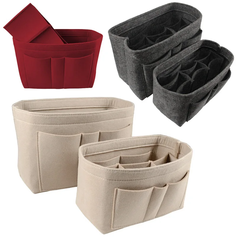 Фетровая косметичка органайзер сумка вкладыш вставка многофункциональная