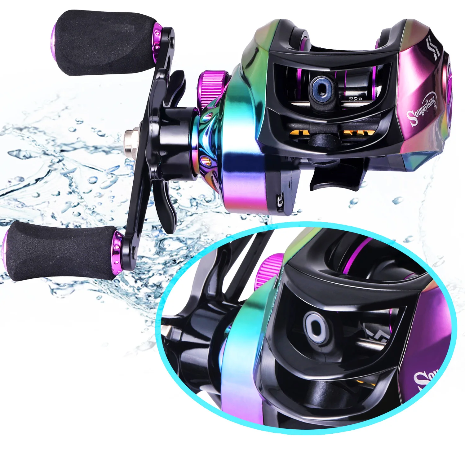 

Рыболовная катушка Sougayilang, 18 + 1 шарикоподшипник, передаточное число 7,2: 1, для пресноводной рыбалки, 10 кг