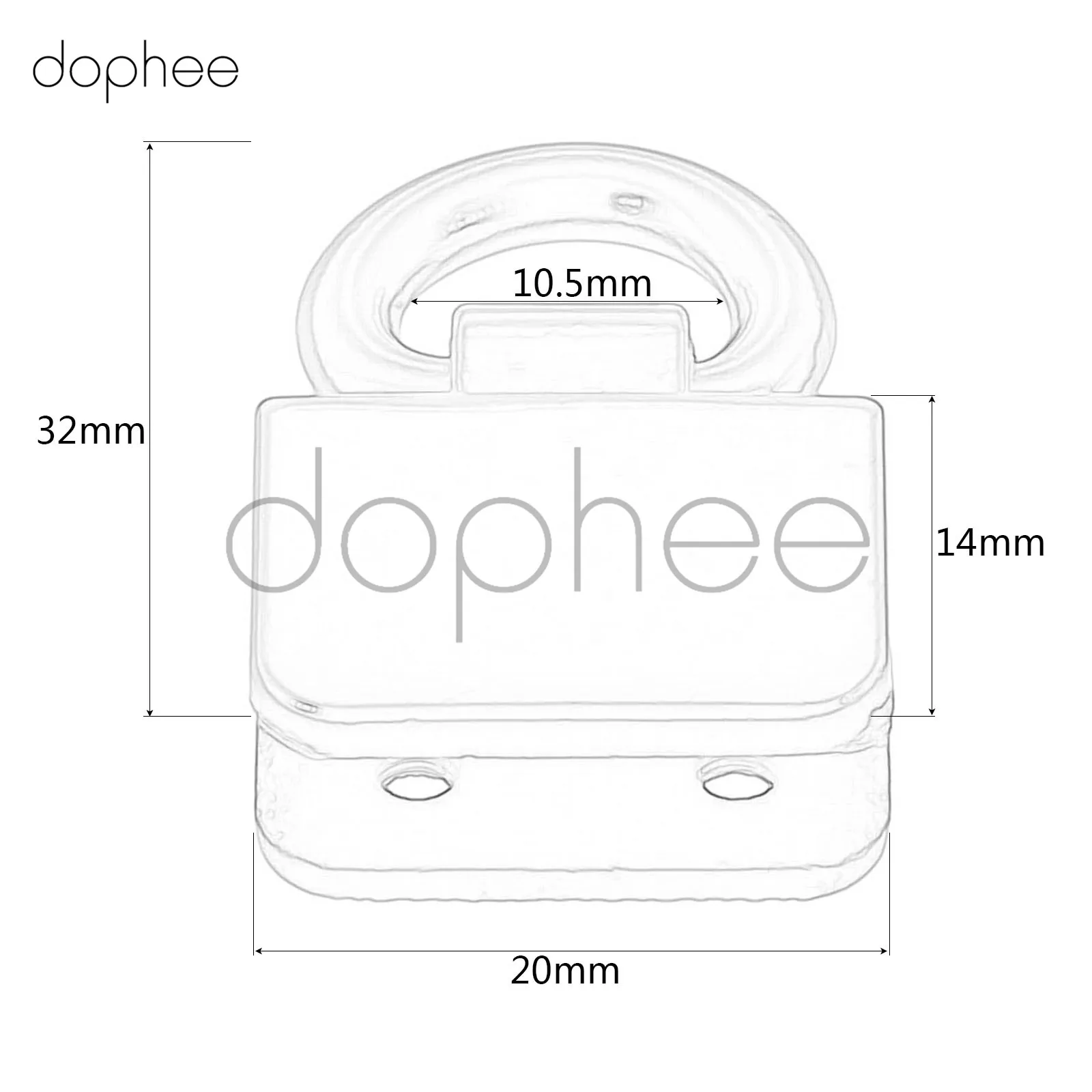 Dophee 2 шт. Meetee металлические круглые D-образные кольца боковая пряжка сделай сам