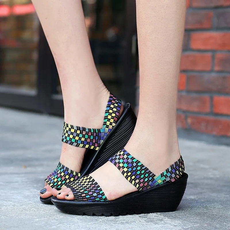 Женские босоножки сезон лето женские ручной работы с эластичной линией модная