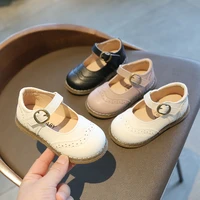 2021 new boys leather shoes casual girls single shoes spring and autumn school performance shoes for little girls kids shoe soft