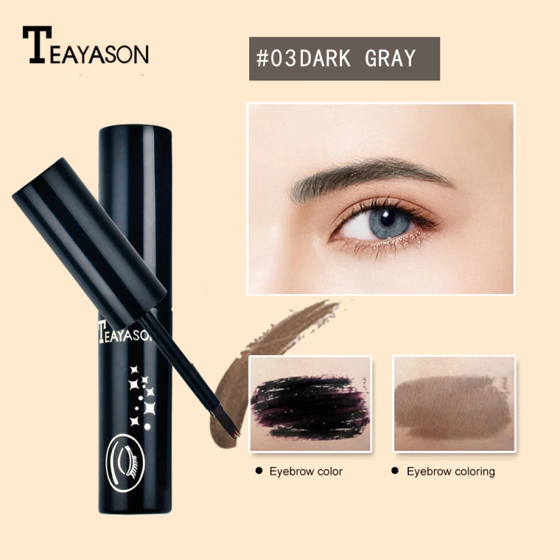 4 шт./компл. карандаши для бровей жидкий гель с карточкой натуральная Стойкая