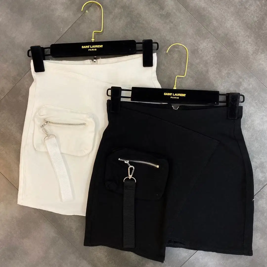 Эластичная джинсовая юбка с карманом новинка весны 2020|Женские юбки| |