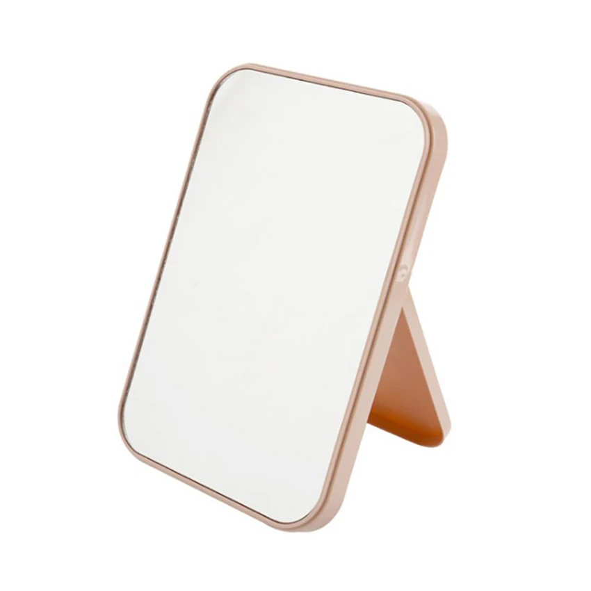 

Portable Folding Makeup Mirror Household Desktop Square Cosmetic Mirror, Single Side Beauty Dressing Mirror For Women Girls
