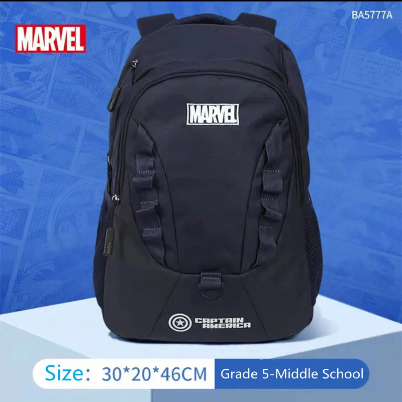 2021 Disney New Causal School Bags For Boys Primary Student Shoulder Orthopedic Backpack Spider Iron Man Captain America Gift