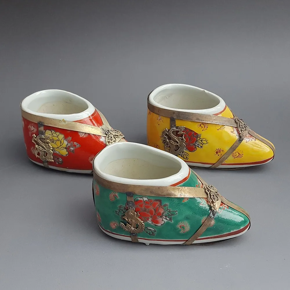 Pure hand-made ceramics and copper making small shoes furniture decorative ornaments craft collection gifts | Дом и сад
