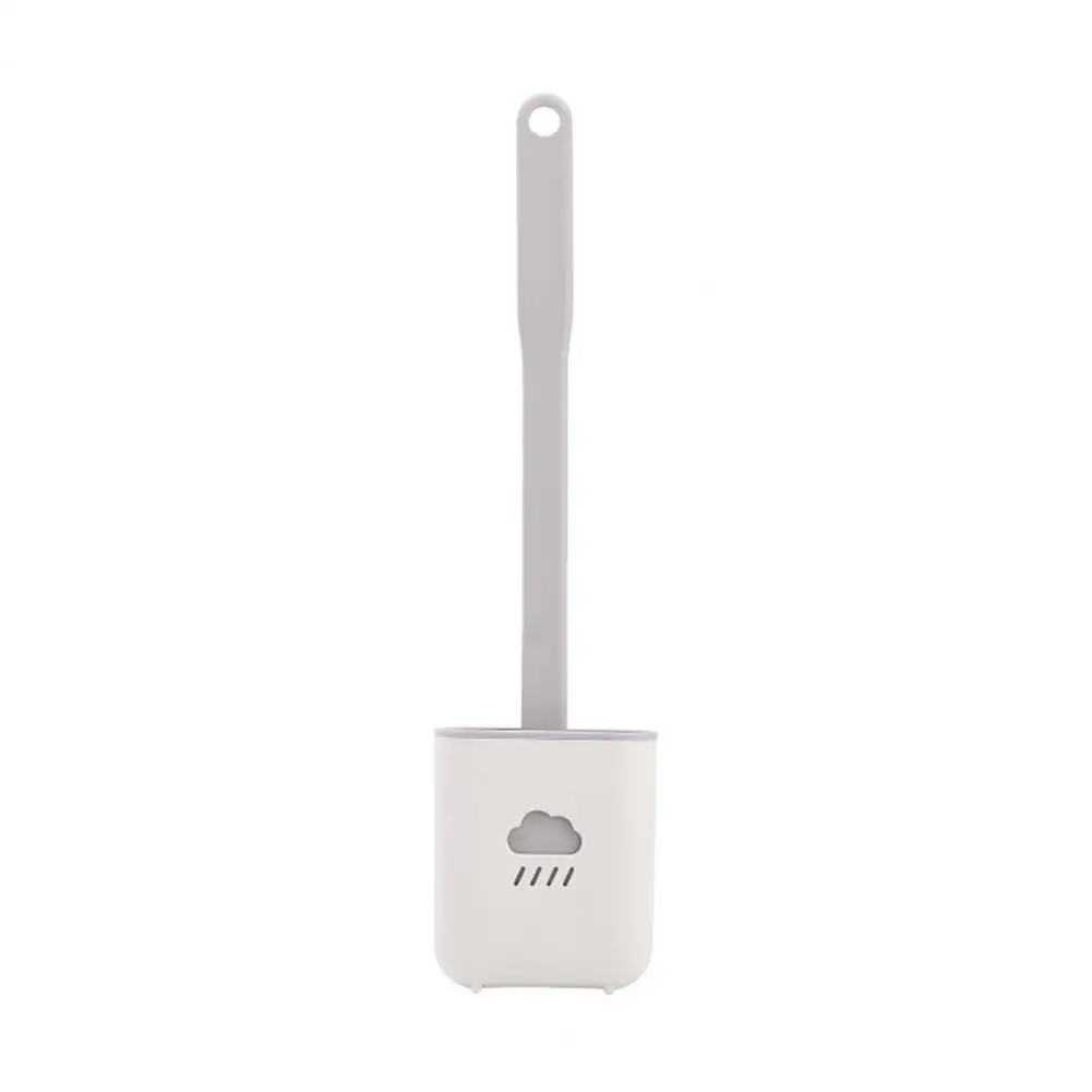 

Toilet Brush Wall-Mounted Long Handle Soft Toilet Bowl Brush Clean Holder Seter for Bathroom