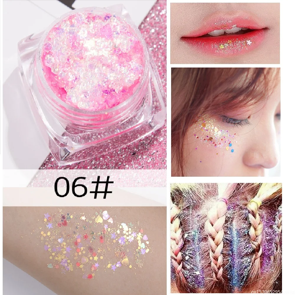 Блестящий гель для глаз русалки с блестками лица губ тела ногтей Свободные Тени