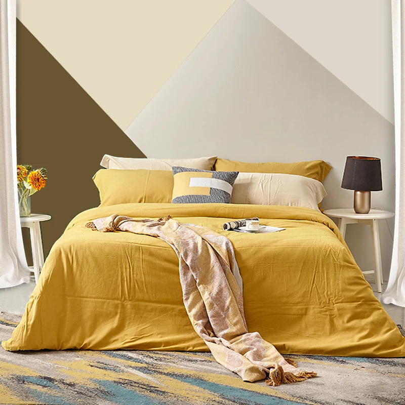 Полный мыть хлопок постельное белье набор постельных принадлежностей класса