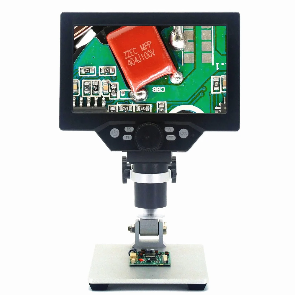 

7 inch G1200 1200X Digital Mcroscope Electronic Video Microscope LCD Display 12MP Solder Phone Repair Magnifier Built-in Battery