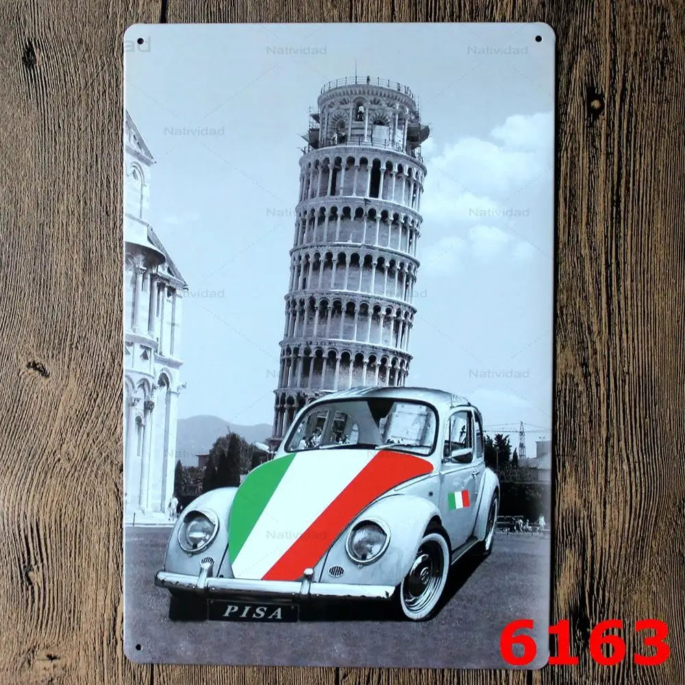 Новые европейские и американские аттракционы металлические знаки автомобиль