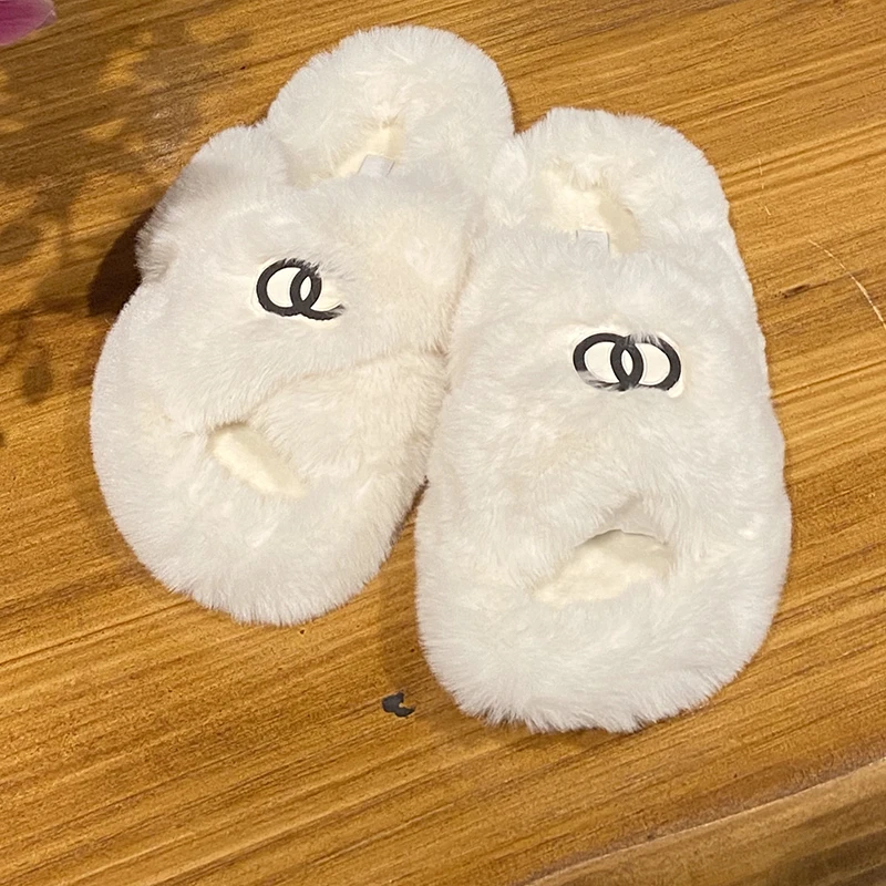 

Зимние плюшевые домашние тапочки на толстой подошве, Женская внешняя одежда, модная пушистая обувь, сохраняющие тепло, ленивые шлепанцы