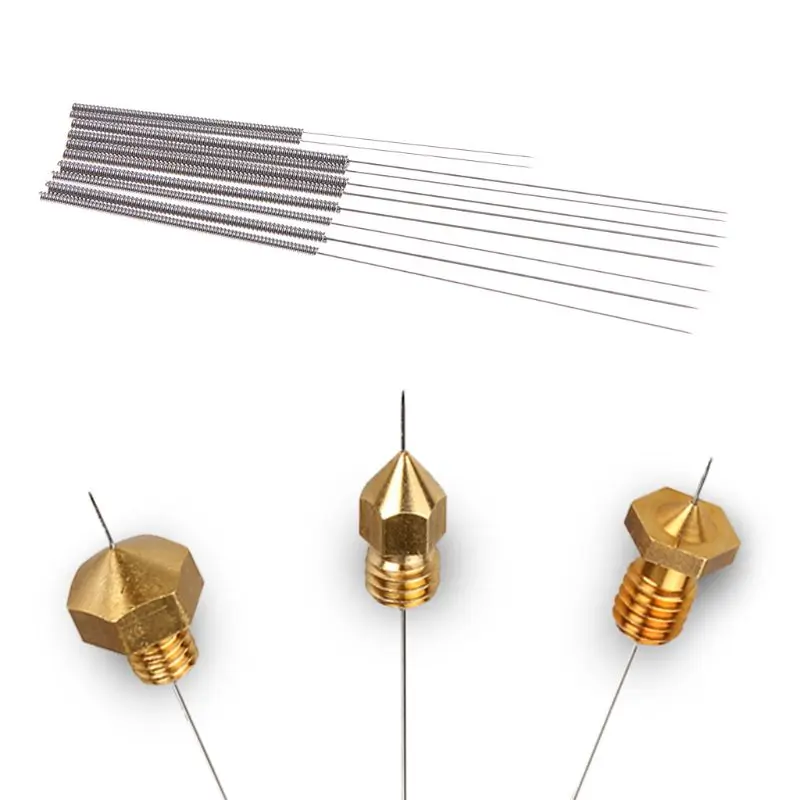 

10Pcs 3D Printer Nozzle Cleaning Needles Kit Stainless Steel Cleaning Tool