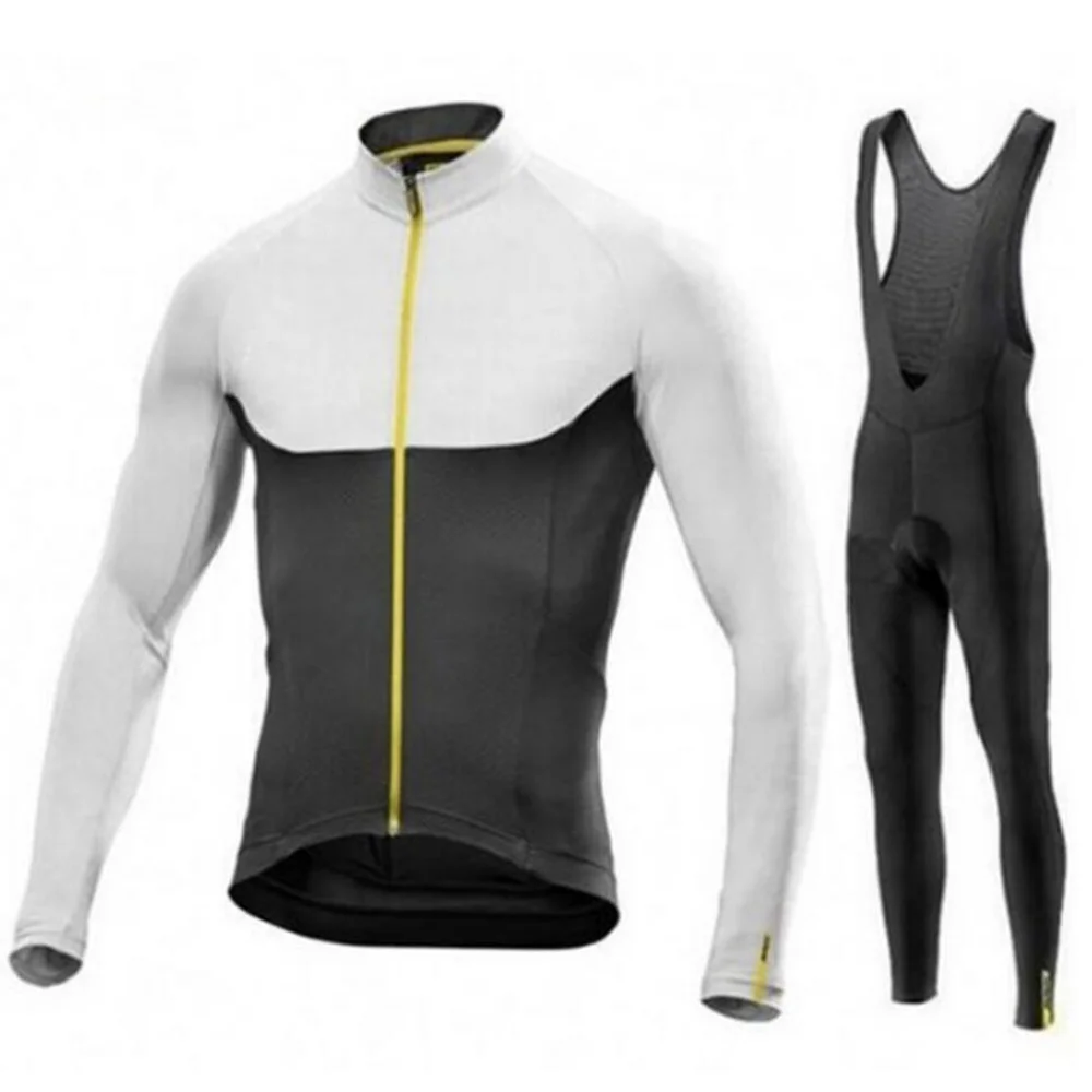

2021 MAVIC Spring/Autumn Cycling Jersey 20D Bib Set MTB Uniform Bike Clothing Quick Dry Bicycle Clothes Men Long Cycling Wear
