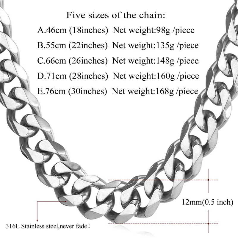 Ожерелье-чокер мужское из нержавеющей стали 12 мм N256 | Украшения и аксессуары