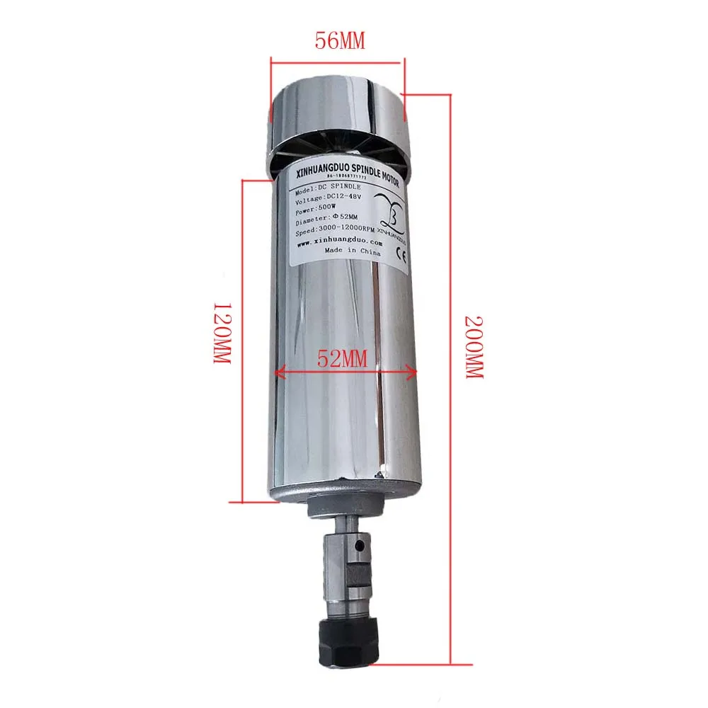 С воздушным охлаждением 0.5kw CNC spindleMotor Kit ER11 патрон 500 Вт мотор шпинделя+ регулятор скорости питания для гравировки