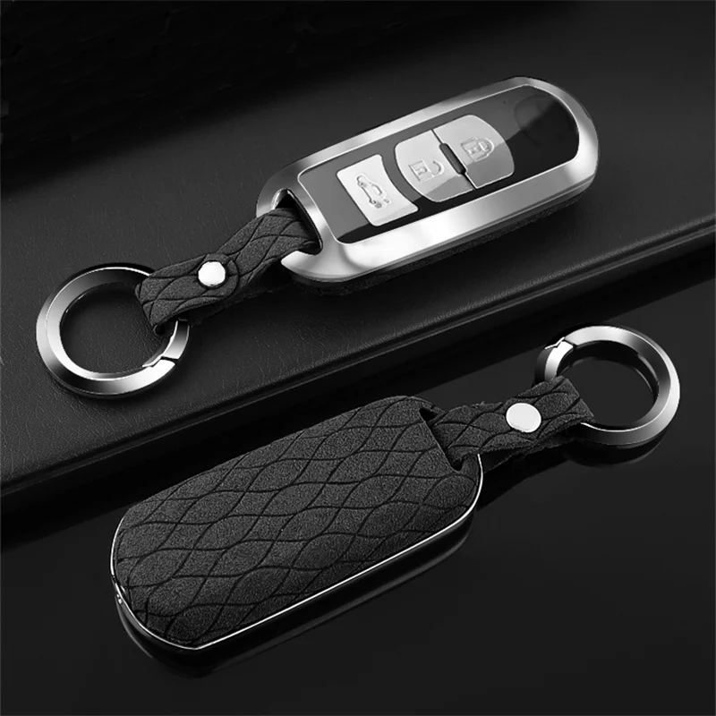 Искусственный Флип мех цинковый брелок для автомобильных ключей чехол с полным