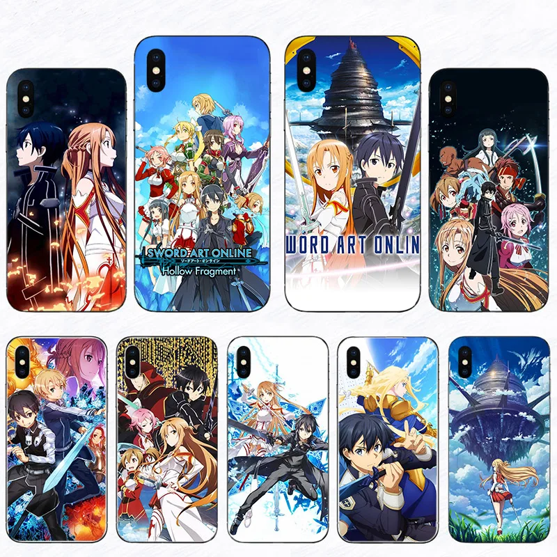 

Anime Comic Sword Art Online Phone Case For Iphone 13 11 Pro Max 12 Mini XS Shell 6 8 7 Plus 6S 5 SE 2020 XR X Mobile Hard Cover