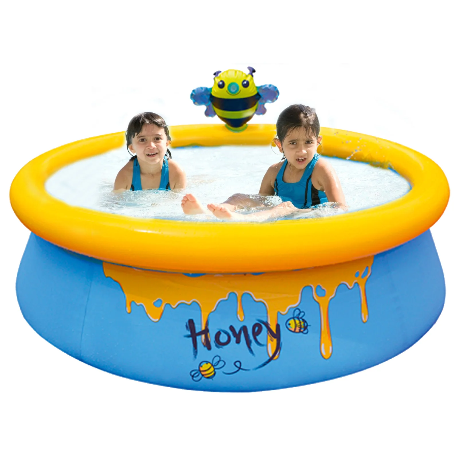 

Inflatable Bee Swimming Pool Thickened PVC Spacious Backyard Sprinkle Pool Outdoor Baby Toy Paddling Pools
