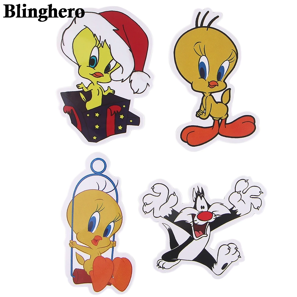 CA1458 40 шт./компл. Симпатичные наклейки с птицами и кошками для автомобиля Стайлинг