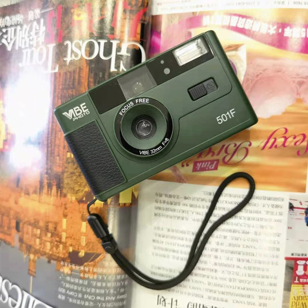 Многоразовая пленка для камеры Vibe Vintage 501F 35 мм черная/красная/шампанское