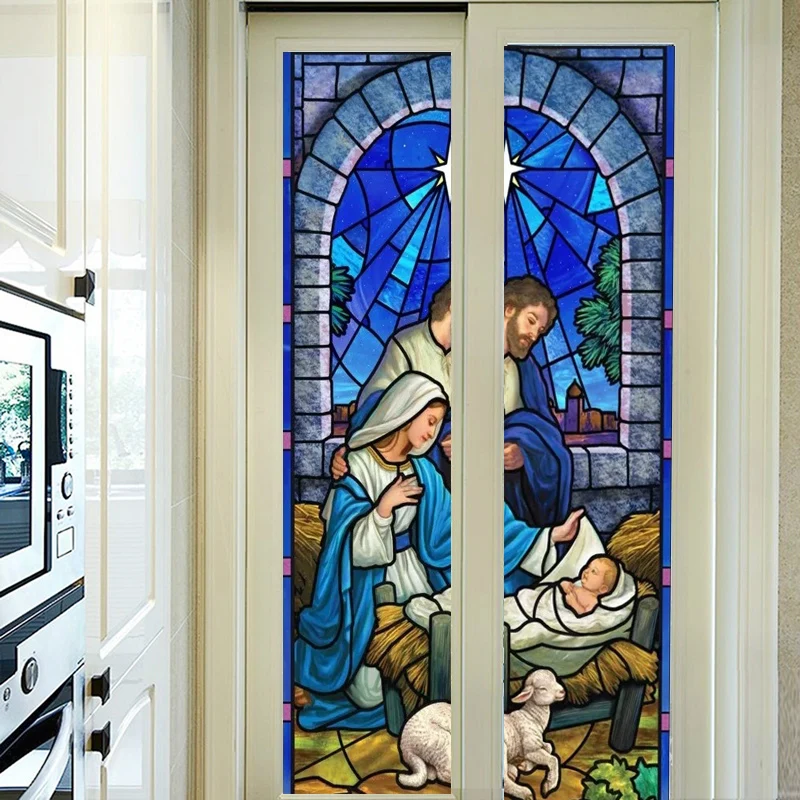 Оконные пленки нестандартного размера с изображением дня рождения Иисуса Христа