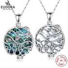 Ожерелье EUDORA с перламутром, планета Подвеска из серебра 925 пробы, 2 стиля