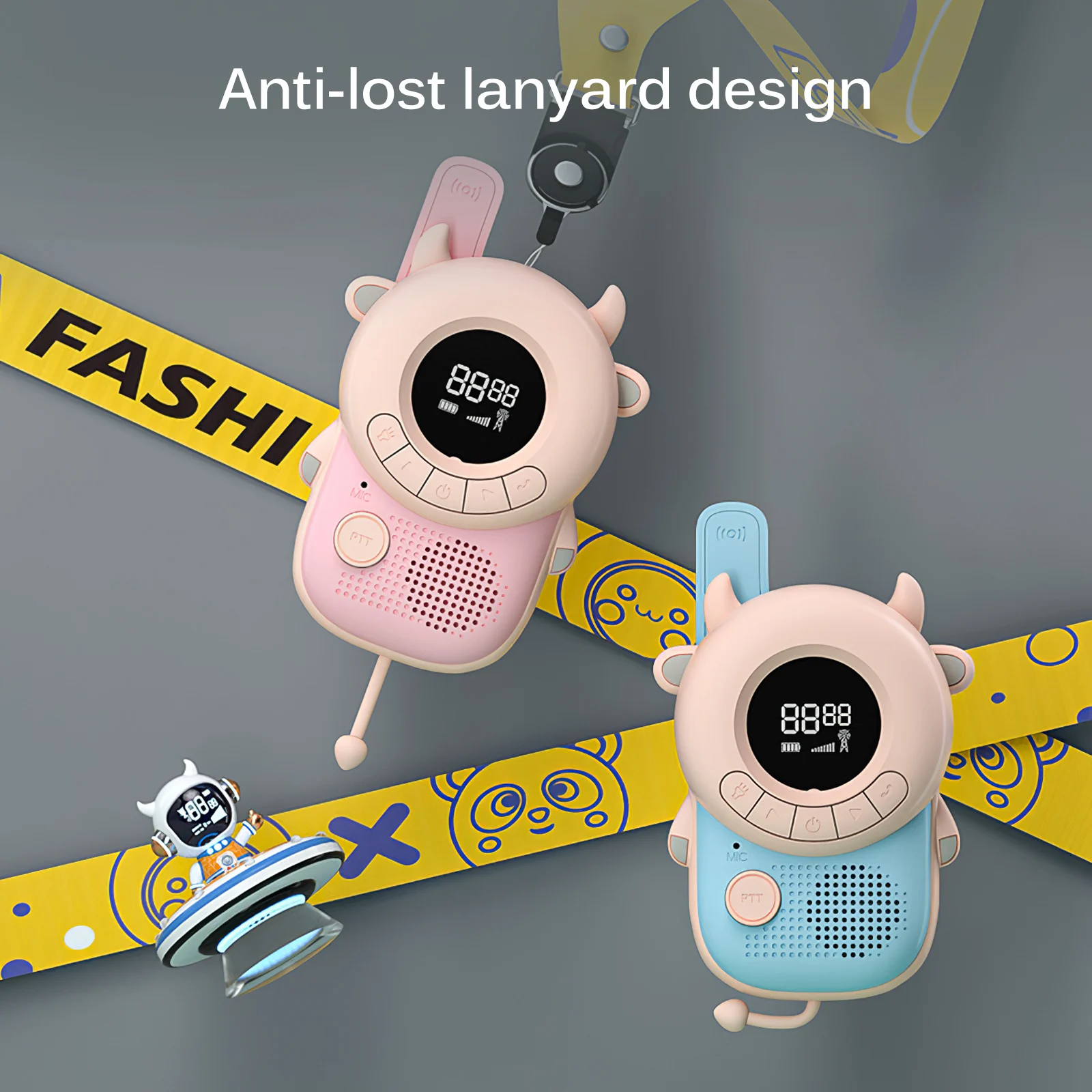 

2 шт., портативный трансивер, диапазон 3 км, UHF, радио шнурок, домофон, рация, Детская рация, мини-игрушки, подарок для малышей