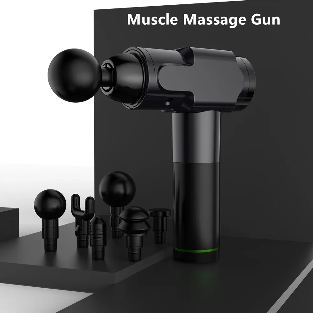 ЖК-дисплей массажный пистолет глубокий мышечный массажер для шеи облегчение