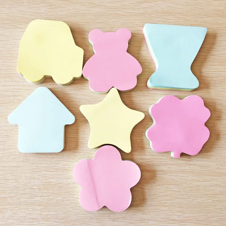 8 Pcs Creative Stationery Multi-pattern Cute Shape Colorful Sticky Notes Special Message Stickers Sticky Notes Canetas Atacado