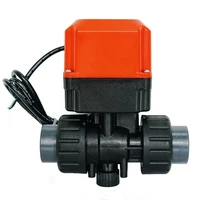 ceramic ball dn25 g1 ac110v ac220v 2ways plastic motor electric actuator operated motorized water valve for water treatment