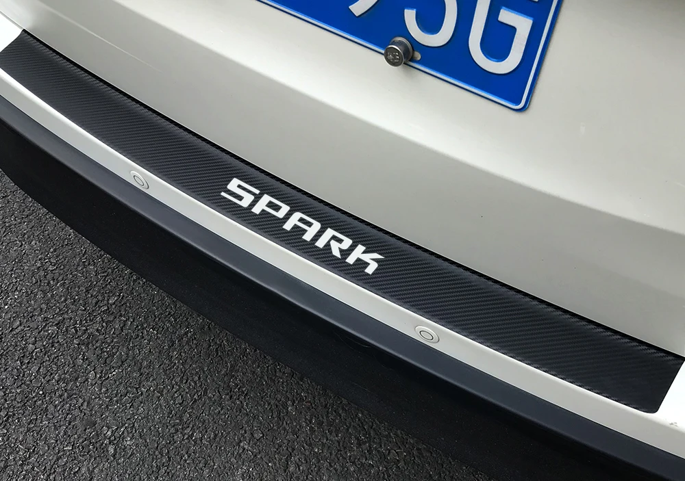Для Chevrolet Spark, Автомобильный задний бампер, защита багажника, наклейки, авто Спорт, стильные декоративные наклейки, автомобильные аксессуары