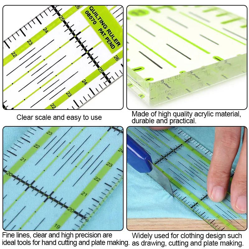 

1Pcs 30x5cm Sewing Tailor Ruler Patchwork Feet Tailor Yardstick Cutting Quilting DIY Craft Sewing Tools Stationery Drawing Ruler