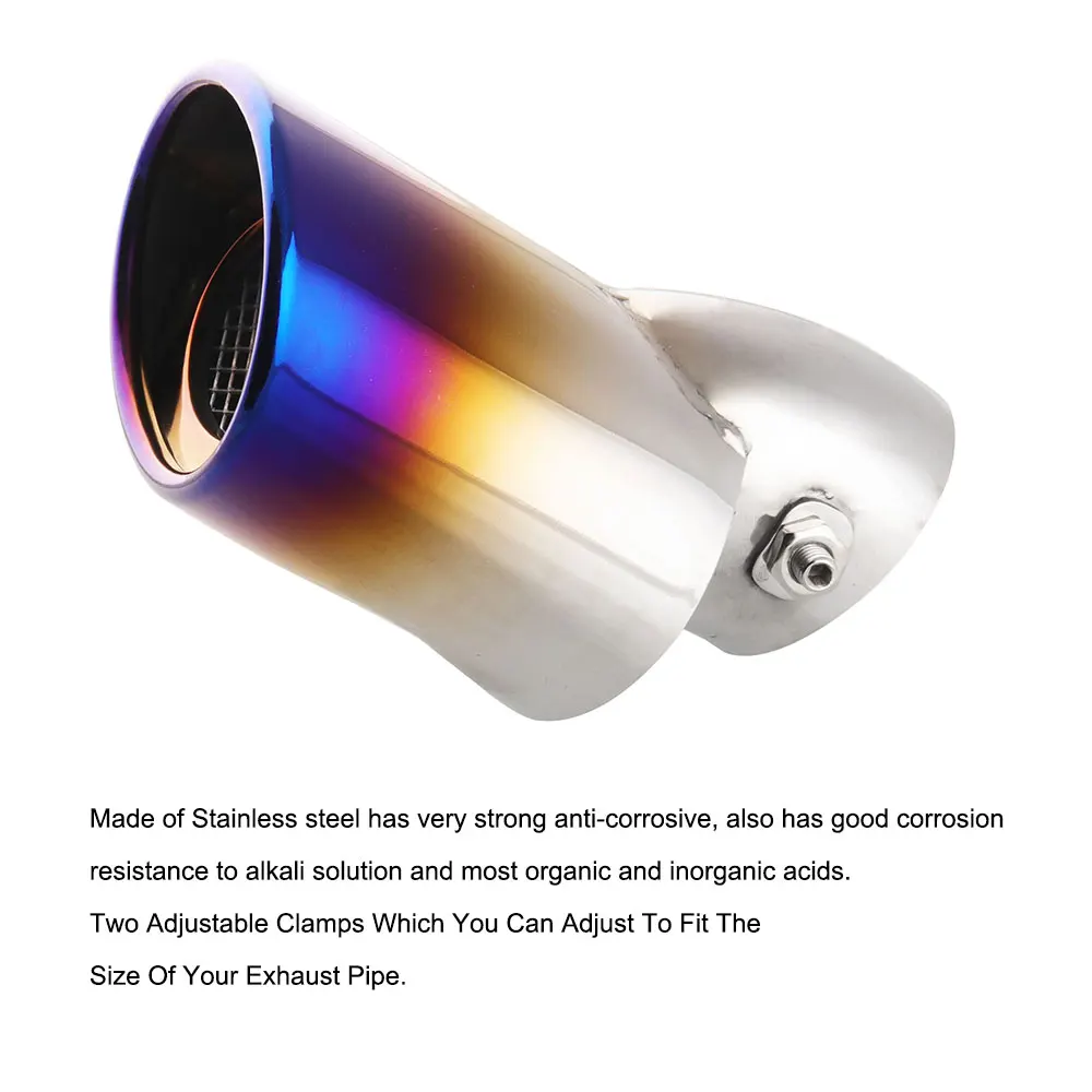 Автомобиль глушитель наконечник задняя модификация жженая синяя нержавеющая