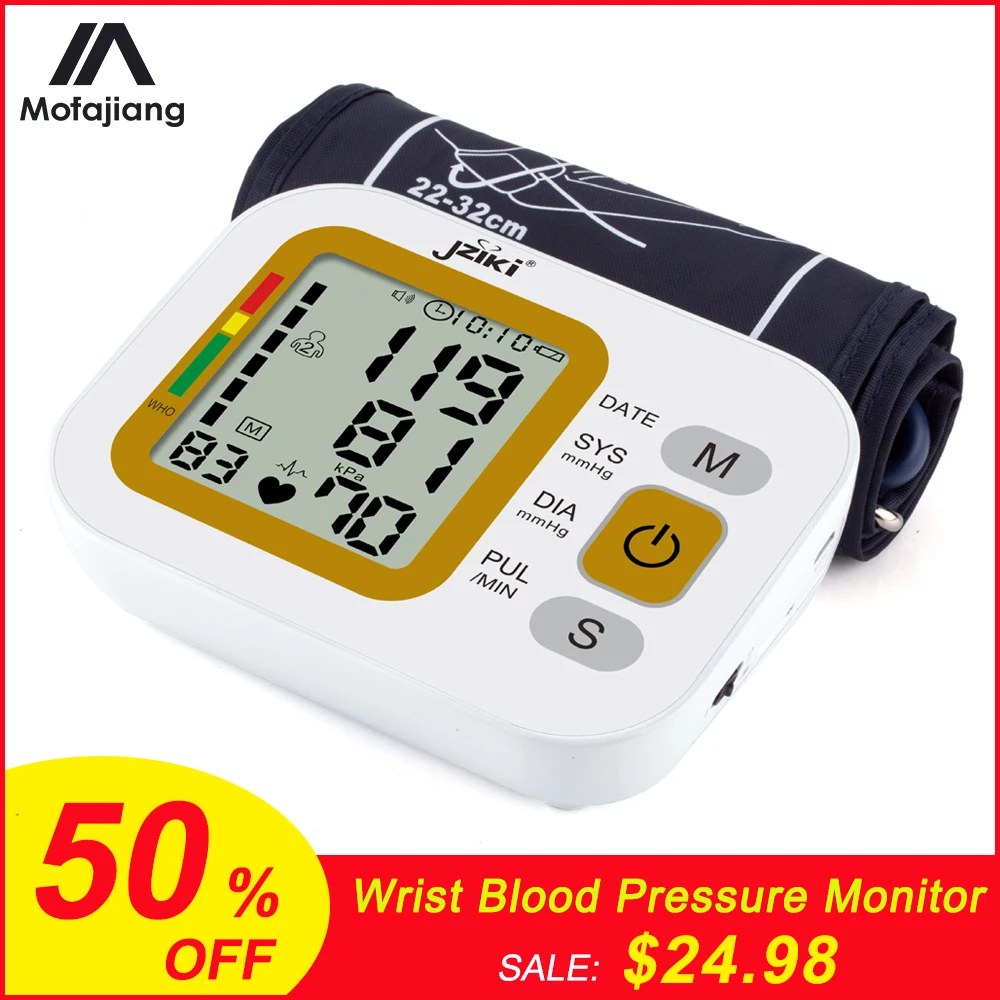 Сфигмоманометр RZ цифровой на запястье тонометр с измерением пульса и давления