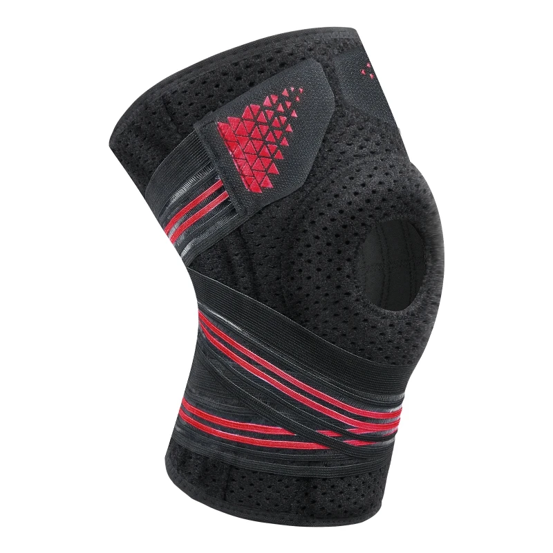 

Men Pressurized Elastic Knee Pads Support Fitness Gear Basketball Volleyball Brace Protector 1PC Sports Kneepad