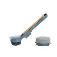 045 multi 3in1 cleaning brush long handle descaling knife pan pot dish bowl washing brush household kitchen cleaning tools