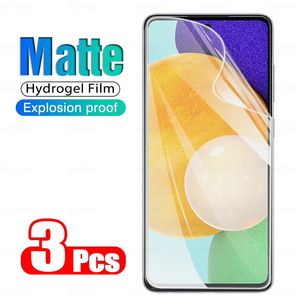 

3 шт. матовая Гидрогелевая пленка для Samsung A52 A72 A42 A32, полное покрытие, Защитная пленка для экрана для Galaxy a 32 a 42 a 52