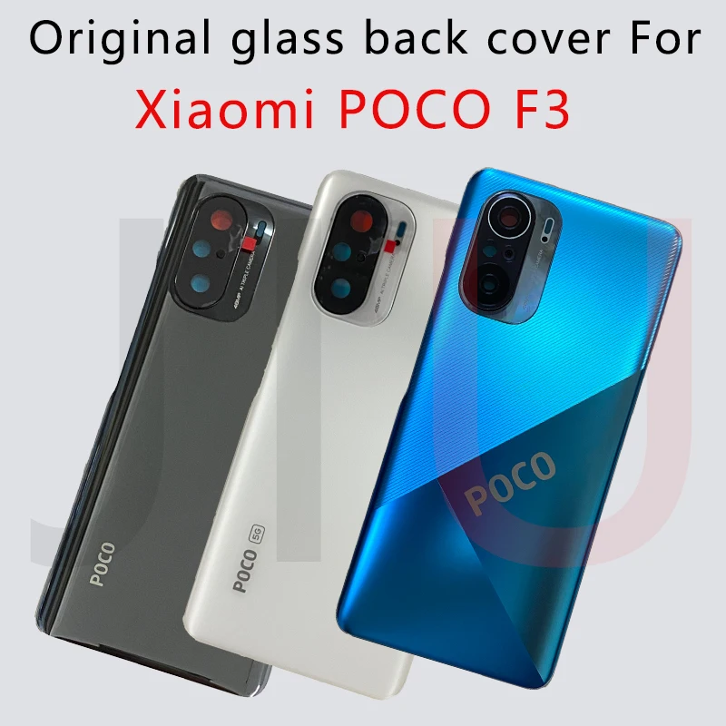 100% оригинальная крышка аккумулятора POCO F3 замена заднего стекла poco f3 запасные